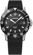 Wenger Herreklokke 01.0641.132 Sort/Gummi Ø43 mm