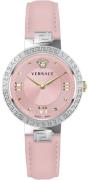 Versace Dameklokke VE2K00121 Greca Rosa/Lær Ø36 mm