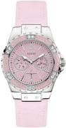 Guess Dameklokke W0775L15 Limelight Rosa/Lær Ø40 mm