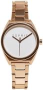 Esprit Dameklokke ES1L056M0065 Hvit/Rose-gulltonet stål Ø34 mm