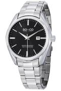 So & Co New York Herreklokke 5101.2 Madison Sort/Stål Ø42 mm