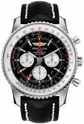 Breitling Herreklokke AB0441211B1X1 Navitimer Gmt Sort/Lær Ø48 mm