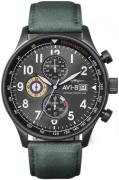 AVI-8 Herreklokke AV-4011-0D Hawker Hurricane Grå/Lær Ø42 mm