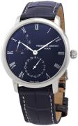 Frederique Constant Herreklokke FC-723NR3S6 Slimline Blå/Lær Ø40 mm