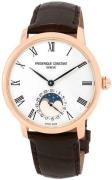 Frederique Constant Herreklokke FC-705WR4S4 Manufacture Hvit/Lær