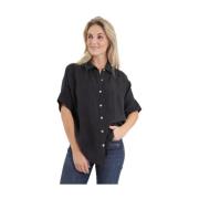 Kvinner Bluse Skjorter, 100% Hår Kvalitet