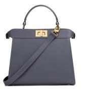 Leather Small Lady BAG Nappa Steel Blue