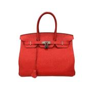 Pre-owned Hermès Birkin i rødt skinn