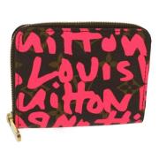 Pre-owned Rosa lerret Louis Vuitton lommebok