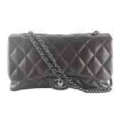 Pre-owned Brunt stoff Chanel Flap Bag