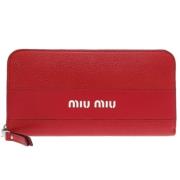 Pre-owned Rødt skinn Miu Miu lommebok