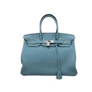 Pre-owned Hermès Birkin i blått skinn