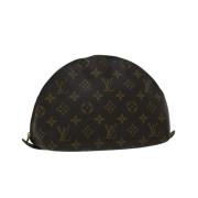 Pre-owned Brunt lerret Louis Vuitton kosmetisk veske