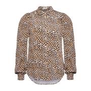 Leopard Silkeskjorte - Harper