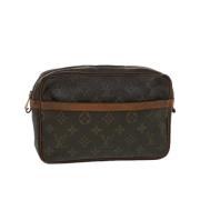 Pre-owned Brunt lerret Louis Vuitton Compiegne