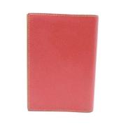 Pre-owned Red Canvas Hermès Agenda Cover