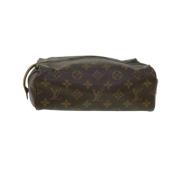 Pre-owned Brunt lerret Louis Vuitton kosmetisk veske