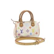 Pre-owned Hvitt lerret Louis Vuitton veske