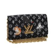 Pre-owned Svart lerret Louis Vuitton skuldervesker