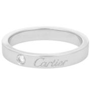 Pre-owned Hvit Platinum Cartier Ring