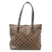 Pre-owned Brunt lerret Louis Vuitton Shopper