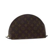 Pre-owned Brunt lerret Louis Vuitton kosmetisk veske