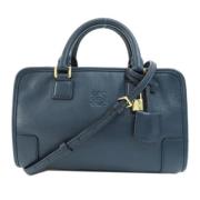 Pre-owned Navy Leather Loewe Amazona