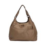 Pre-owned Metallic Leather Coach Tote