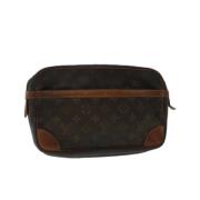 Pre-owned Brunt lerret Louis Vuitton Compiègne