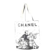 Pre-owned Hvitt stoff Chanel Tote