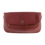 Pre-owned Brun Leather Cartier Clutch
