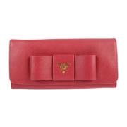 Pre-owned Rødt stoff Prada lommebok