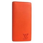 Pre-owned Oransje skinn Louis Vuitton lommebok