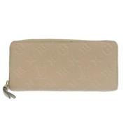 Pre-owned Beige lerret Louis Vuitton lommebok