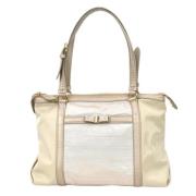 Beige Stoff Shopper Vara Model