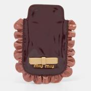 Pre-owned Burgunder skinn Miu Miu Case