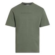 Grønn Embosset Logo Komfort T-Skjorte