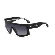 Svarte solbriller med mørkegrå skygge linser