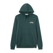 Retro College Hoodie Pine Green