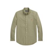 Grønn Custom Fit Garment-Dyed Oxford Skjorte