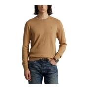 Brun Polo Ralph Lauren Cotton-Cashmere Crewneck Sweater Genser