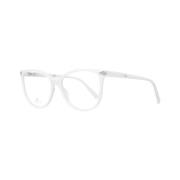 Hvite Plastiske Ovale Optiske Briller for Kvinner