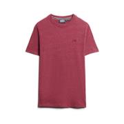 Vintage Emb Tee T-Shirt i Berry Red Marl