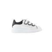 Hvite Skinn Platform Sneakers