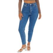 Blå A-Brand Jeans High Slim Bukse