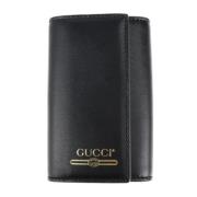 Pre-owned Svart skinn Gucci nøkkelring