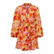 Oransje Ministry Of Style Never Ending Summer Mini Dress Print Kjole