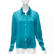 Pre-owned Blå silke Gucci skjorte