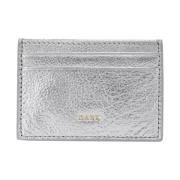 Leather Card Holder Silver