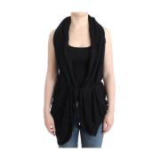 sleeveless knitted cardigan